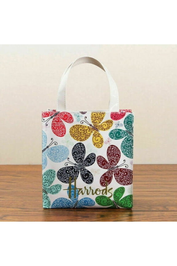 Women PVC Waterproof Shopping Storage Harrods London Shoulder Bag Handbags HOT