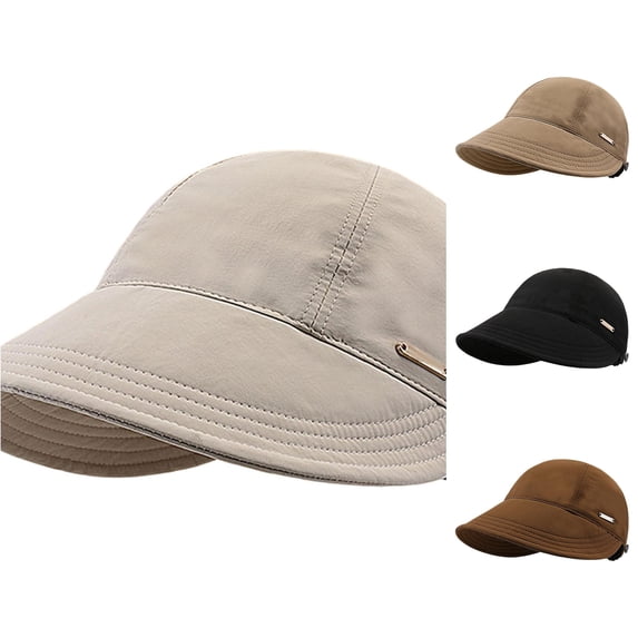 Women Packable Wide Brim Summer Hat Floppy Visor Foldable for Travel Beach Outdoor Reversible Bucket Hat