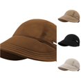 thumbnail image 1 of Women Packable Wide Brim Summer Hat Floppy Visor Foldable for Travel Beach Outdoor Reversible Bucket Hat, 1 of 9