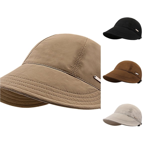 Women Packable Wide Brim Summer Hat Floppy Visor Foldable for Travel Beach Outdoor Reversible Bucket Hat