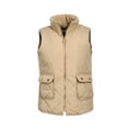 thumbnail image 1 of Women Padded Puffer Vest Solid Color Stand Collar Warm Zip Up Side Pockets Lightweight Gilet Quilted Down Vest, 1 of 7