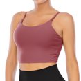 thumbnail image 1 of Women Padded Sports Bra Fitness Workout Running Shirts Yoga Tank Top Camisole Crop Top with Built in Bra, 1 of 7