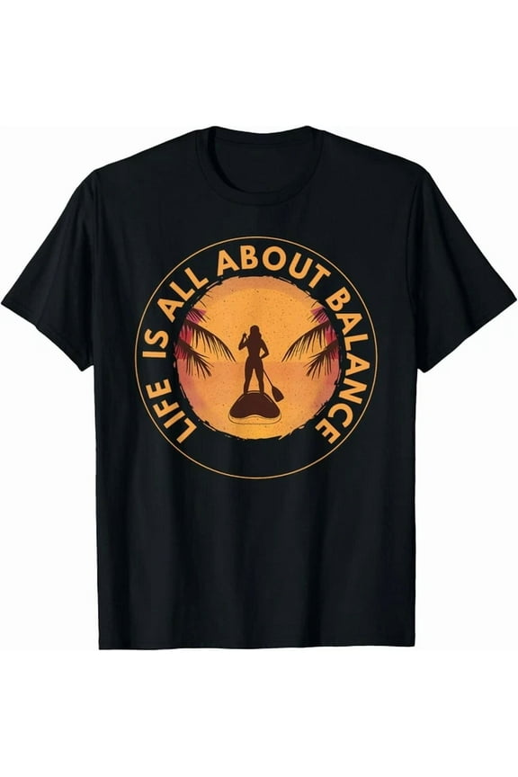 Women Paddleboarder On Sup Paddle Board For Standup Paddling Gift Unisex T-Shirt