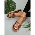 thumbnail image 1 of Women Paisley Pattern Slide Sandals  Vacation Summer Flat Sandals, 1 of 7