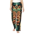thumbnail image 1 of Women Pajama Pants Casual Lightweight Lounge Yoga Bottoms, Retro Tiki Hawaiian Vintage, 1 of 5