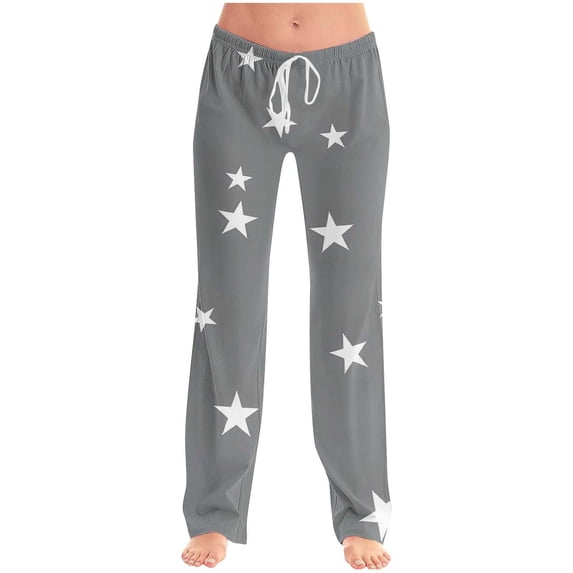 Women Pajama Pants Long Comfy Casual Drawstring Stretch Wide Leg Lounge Pants Fashion Color Block Pajs with Pockets