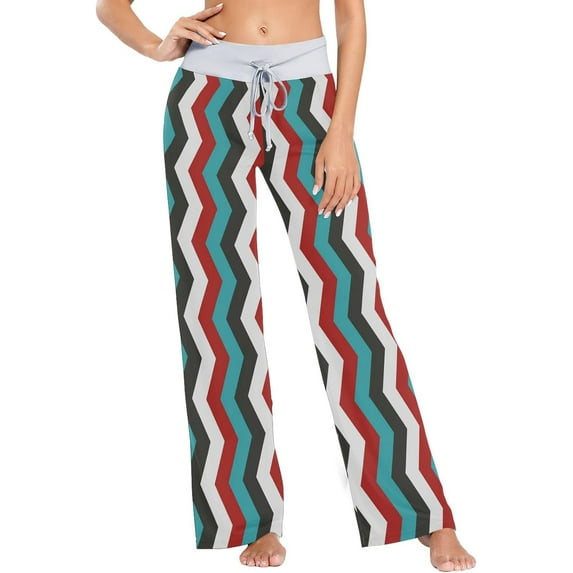 Women Pajama Pants Lounge Pants Long Stretch Comfy Sleepwear Chevron Arrows Geometric