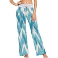 thumbnail image 1 of Women Pajama Pants Lounge Pants Long Stretch Comfy Sleepwear Chevron Traditional Watercolour, 1 of 7