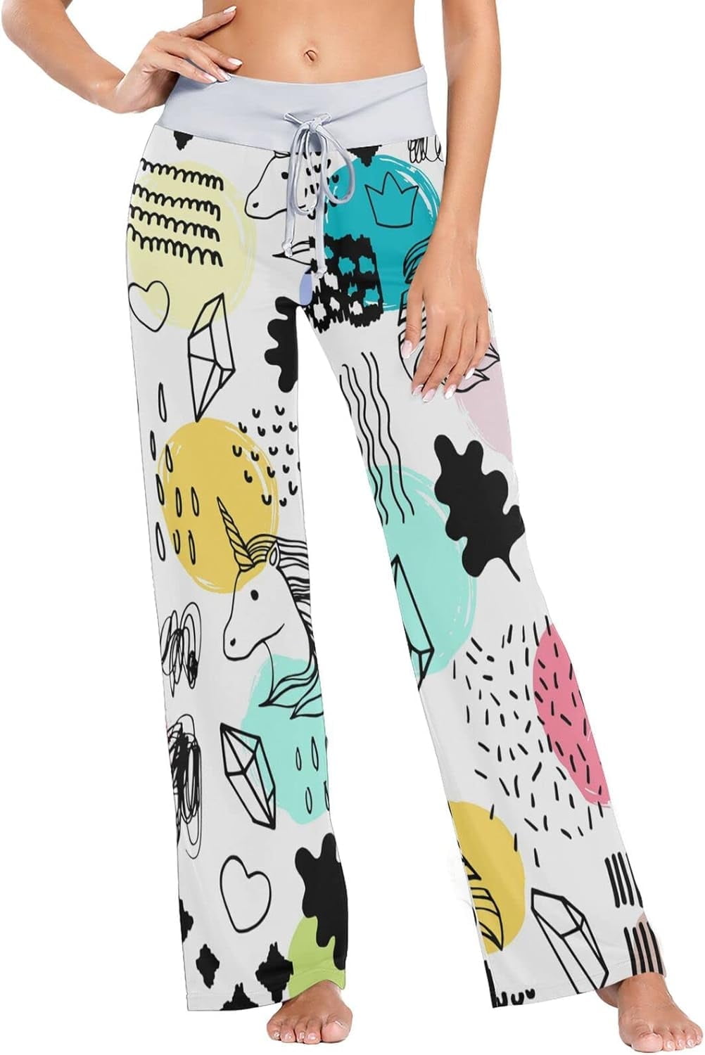 Women Pajama Pants Lounge Pants Long Stretch Comfy Sleepwear Cute Unicorns Magic Items Walmart