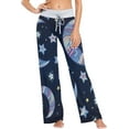 thumbnail image 1 of Women Pajama Pants Lounge Pants Long Stretch Comfy Sleepwear Night Stars Crescent Moon, 1 of 7