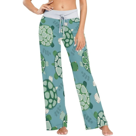 Women Pajama Pants Lounge Pants Long Stretch Comfy Sleepwear Turtle Tortoise Cute