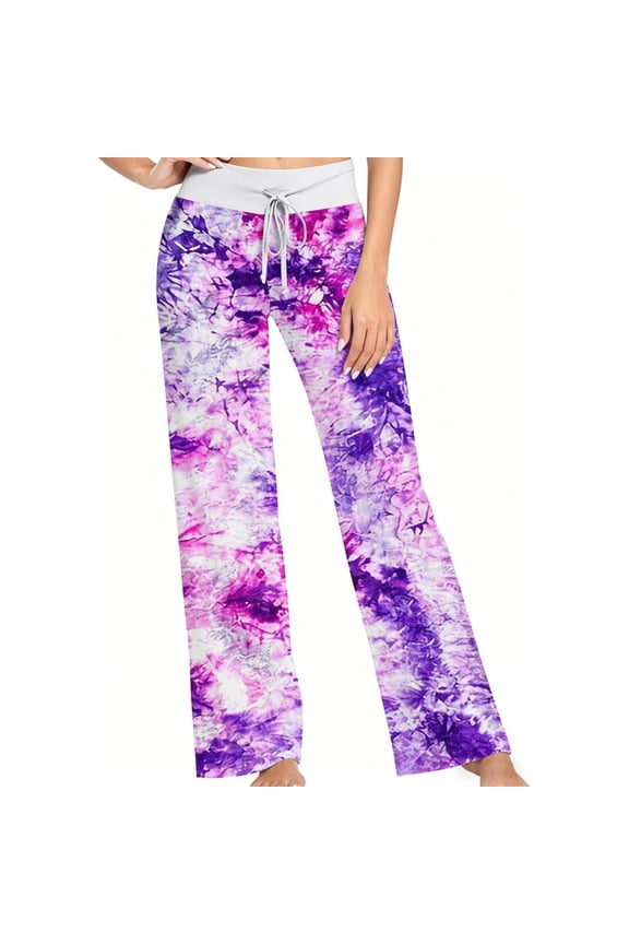 Women Pajama Pants Purple Pink Tie Dye Marble Print Style Soft Lounge Sleep Pants Casual Comfy Loose Fit Pajama Bottoms With Elastic Waist Perfect Gifts For Birthday Holidays.