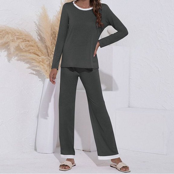 Women Pajama Sets Long Sleeve PJ Sets Loungewear Sleepwear