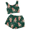 thumbnail image 1 of Women Pajama Sets Soft Comfortable Christmas Sleepwear Casual Two Piece Tank Top Shorts Set for Ladies, 1 of 2
