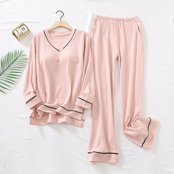 Women Pajama Sets Women's Casual Fleece Warm With Pad Trousers Soft Homewear Sleepwear Suits Pajama Sets for Women Pj Set Cute Pj Sets Woman,Womens Sleepwear
