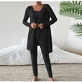 thumbnail image 1 of Women Pajama Sets Women's Sleepwear Thread Camisole Nightgown Three Piece Set Home Wear Sleepwear Pajama Sets for Women Pj Set Cute Pj Sets Woman,Womens Sleepwear, 1 of 4