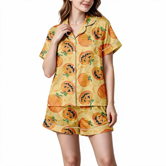 Women Pajama Shorts Short Sleeve Sleepwear, V Neck Pjs Sleepwear, Side Split Shorts, Notch Collar, Pajama Set Shorts, Lounge Wear for Women 2 Piece Set Purple S