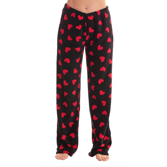Women Pajamas Fleece Pajama Pants Winter Fuzzy Elastic Waist Pj Homey Fluffy Sleep Pants with 2 Pockets Sleepwear Wine XXL