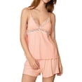 thumbnail image 1 of Women Pajamas Set 2 Pieces Loungewear Suits Lace Trim V-Neck Camisoles Tank Tops and Shorts Sleepwear Outfits, 1 of 10