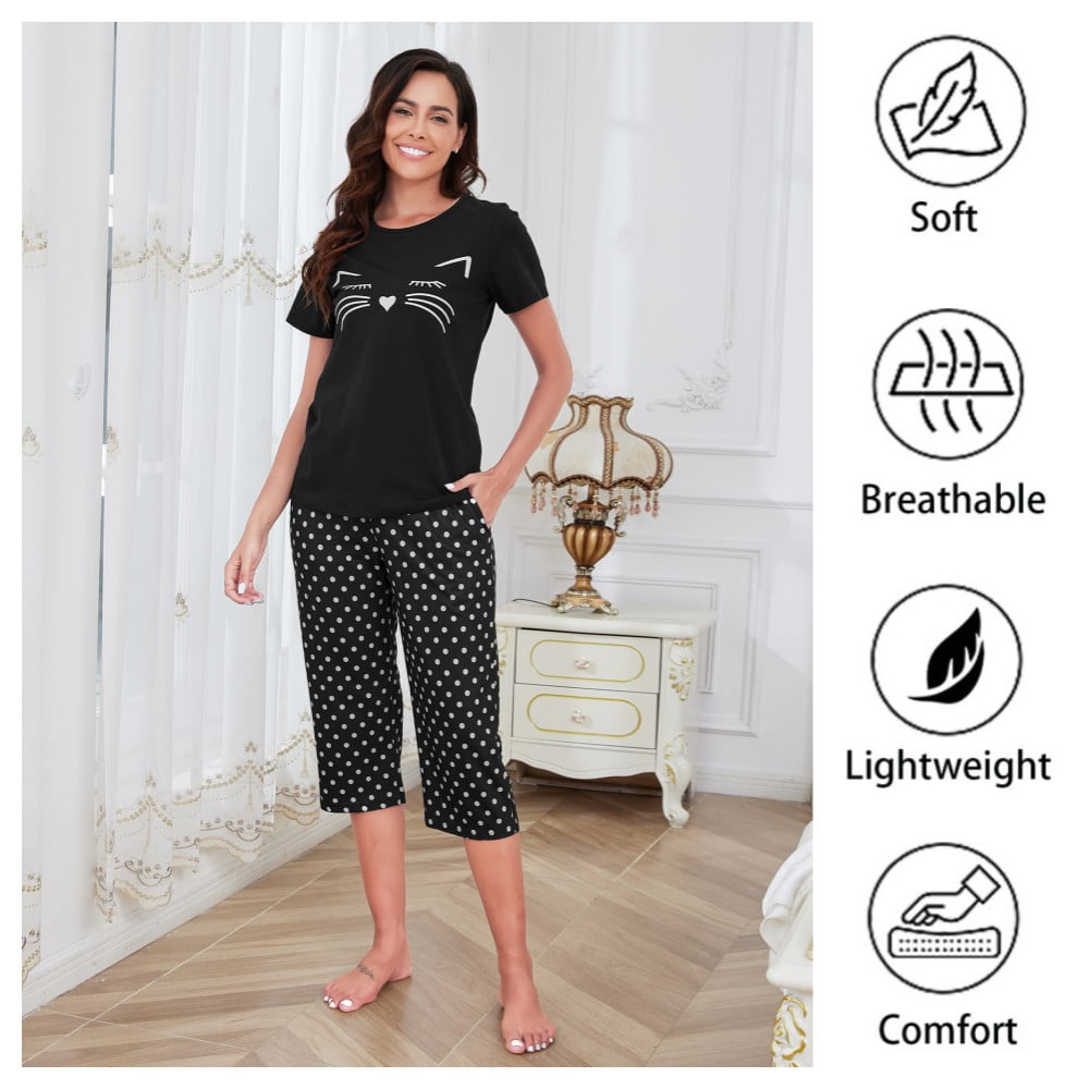 Walmart ladies capri pajamas hotsell