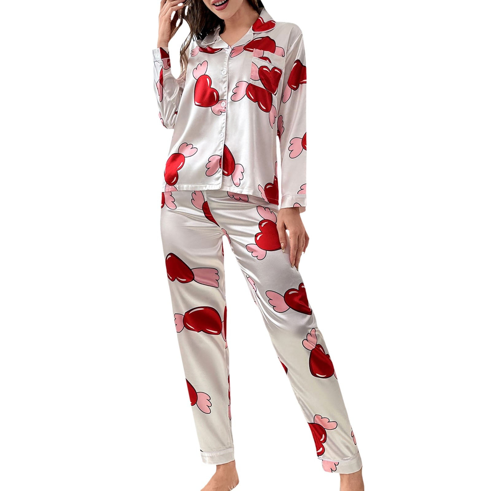 New Homewear Long Sleeve Pajamas Set Cute Leisure Women Sleepwear 2Pcs  Nightwear for Women Nightwear Long