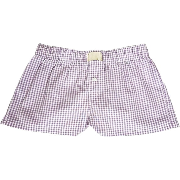 Women Pajamas Shorts Y2k Plaid Elastic Waist Boxer Pj Bottoms Casual Lounge Sleep Shorts
