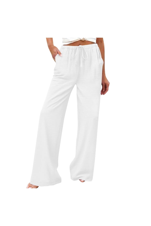 Women Palazzo Pants Summer Boho Wide Leg High Waist Casual Lounge Pant 2026 Beach Travel Vacation Outfits