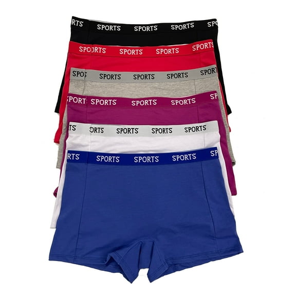 Women Panties 12 pcs Cotton Boyshort Boxer Underwear L (P6682)