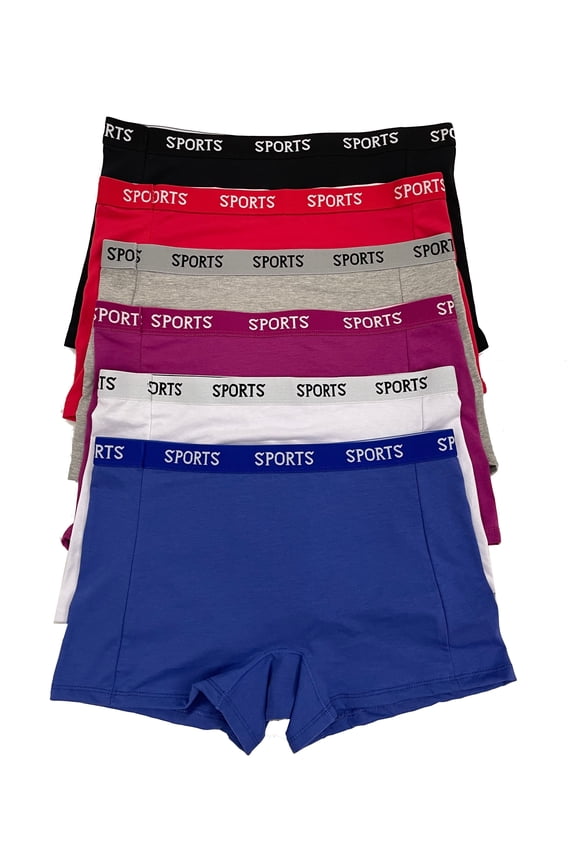 Women Panties 12 pcs Cotton Boyshort Boxer Underwear L (P6682)