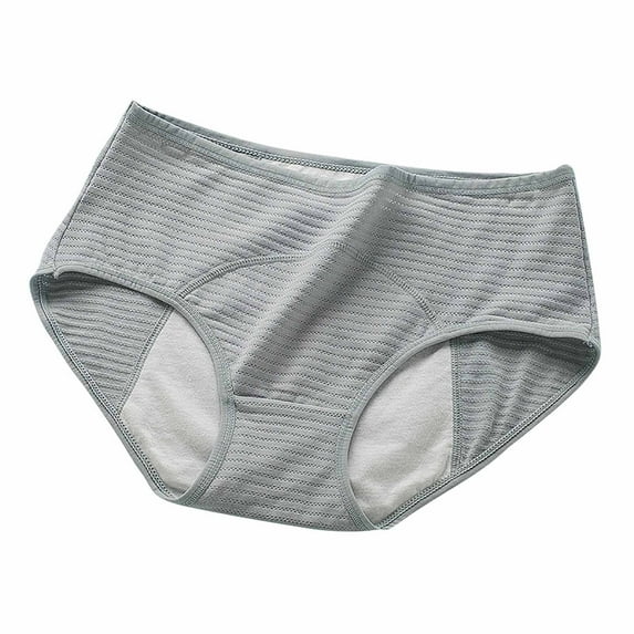 Women Panties Cotton Cotton High Waisted Briefs Soft Womens Underwear Breathable Panties Period Underpant Brief Period Panties Women Gray XXL