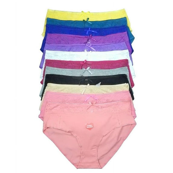 Women Panties Cotton Underwear Plus Size Brief 2XL (10064)