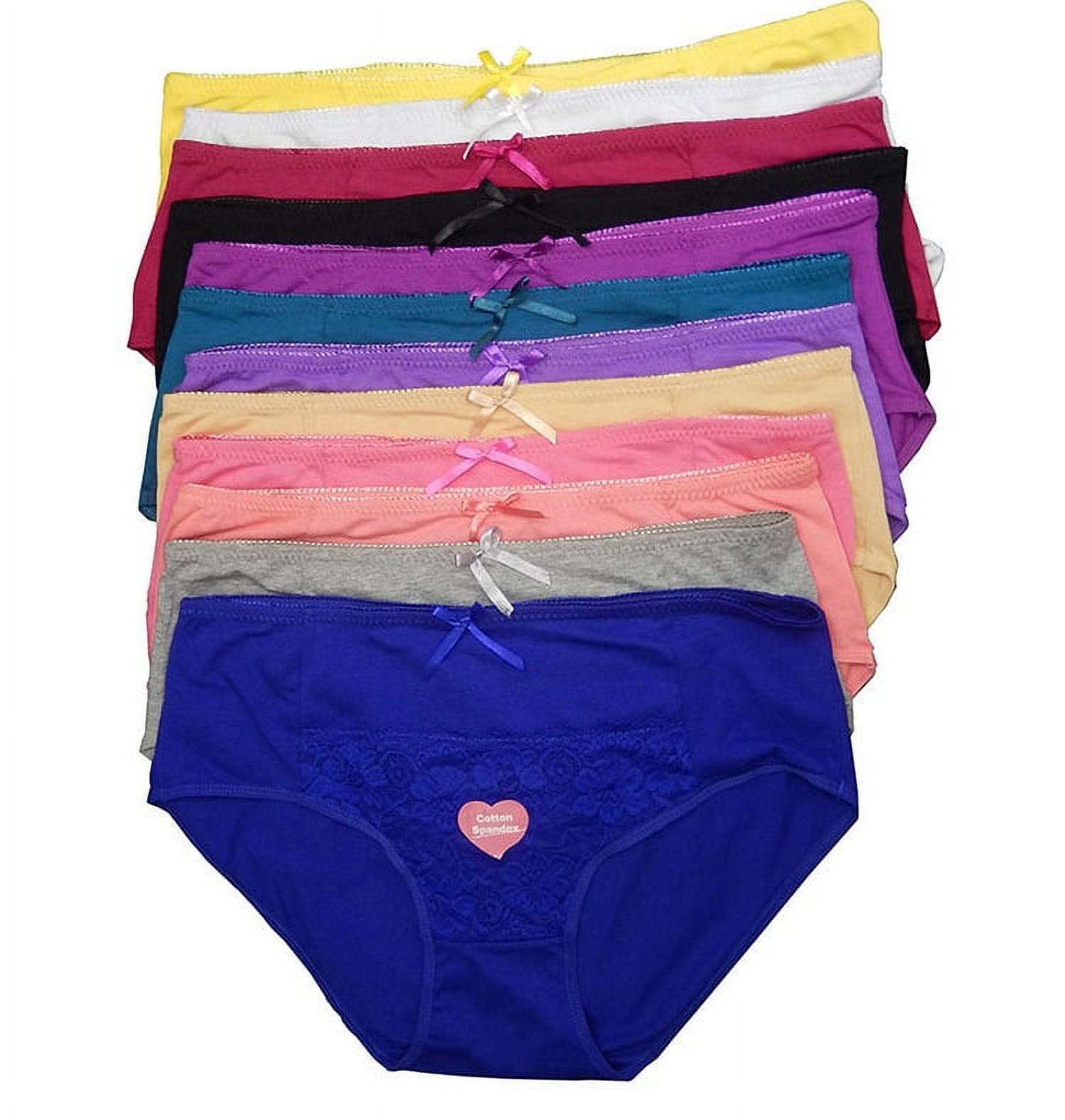 Women Panties Cotton Underwear Plus Size Brief 2XL (10066)
