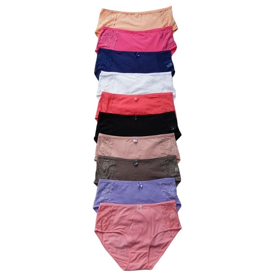 Women Panties Cotton Underwear Plus Size Brief 3XL (P2106)