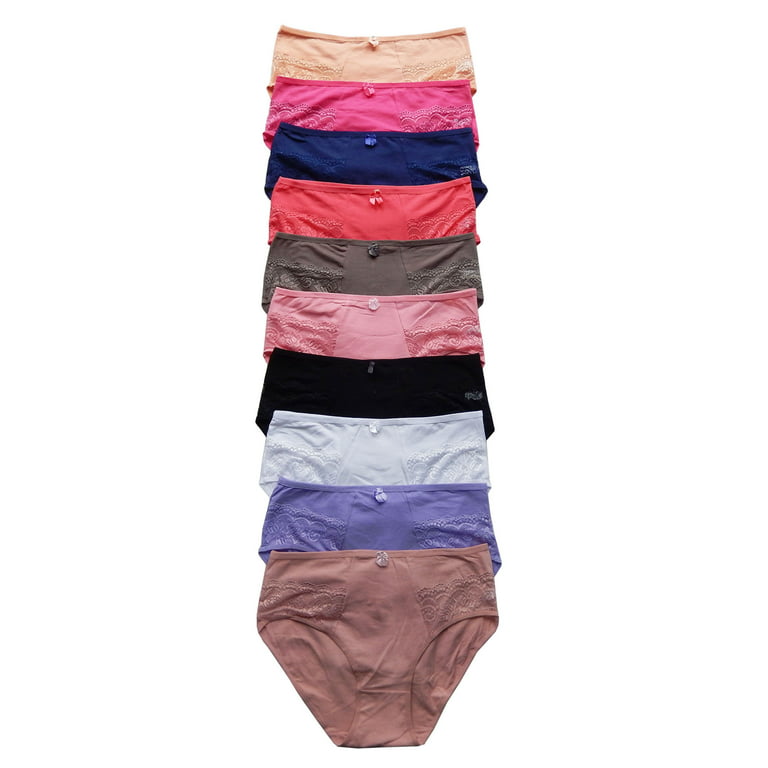 Women Panties Cotton Underwear Plus Size Brief 3XL (P2108) 