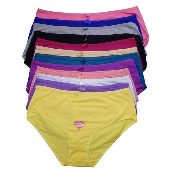 Women Panties Cotton Underwear Plus Size Brief, Size 2XL (10065)