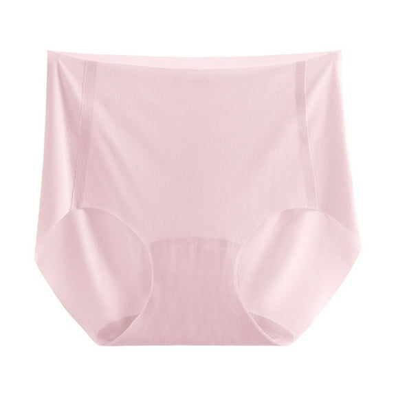 uublik Women Panties High Waist Breathable Briefs Soft Underpants Ladies Stretch Panties Underwear Women Seamless Pink