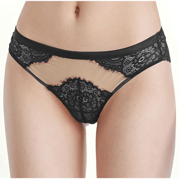 Asgosdo Women Panties Lace Panties Underwear Mid Rise Underpants