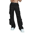 thumbnail image 1 of Women Pants 2025 Cargo Pants Woman Relaxed Fit Baggy Clothes With Pockets Loose Plus Size Womans Parachute Pant Green Cargo Joggers Pants Black Clothing Cargo Pants Women Wide Leg Trousers Women, 1 of 8