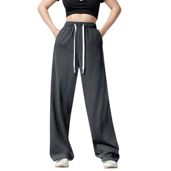 Women Pants Business Casual Pants for Women Gray Baggy Pants Women Womens Lounge Pants High Waist Wide Leg Pants Summer Clothes for Women