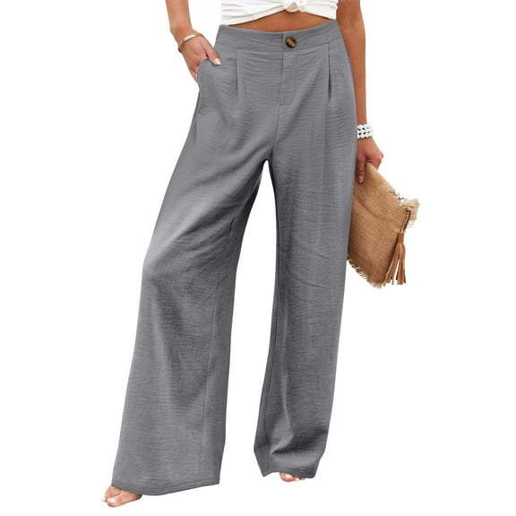 Women Pants Casual Pants Grey Pants Women Comfortable Pants for Women for Work High Waisted Wide Leg Pants for Women with Pockets Women's Fall Pants