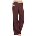 thumbnail image 1 of Women Pants Casual Pants for Women Yoga Pants Comfortable Pants for Women for Work Women'S Wide Leg Pants Women Summer Outfits, 1 of 6