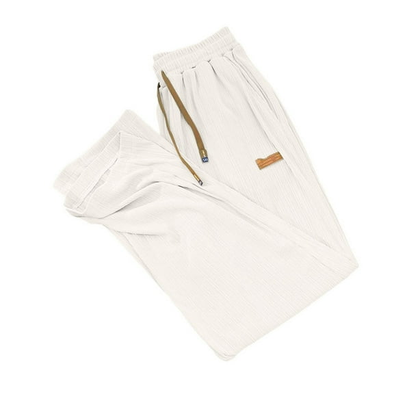 Women Pants Casual Summer Quick Drying Casual Trousers Stripes Prints Thin Breathable Loose Tie Up Wide Leg Pants Wide Leg Sweatpants Women Beige XXXL