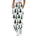 thumbnail image 1 of Women Pants Christmas Printed Bottom Sweatpants Pockets High Waist Sporty Gym Fit Jogger Pants Long Trousers Ladies Work Leggings, 1 of 5
