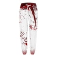thumbnail image 1 of Women Pants Comfortable Soft Breathable Leggings Fashion Halloween Bloodstain Printed Casual Pants, 1 of 4