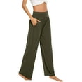 thumbnail image 1 of Women Pants Casual Yoga Sweat Comfy Loose Wide Leg Lounge Joggers Pockets Work Trousers, 1 of 1