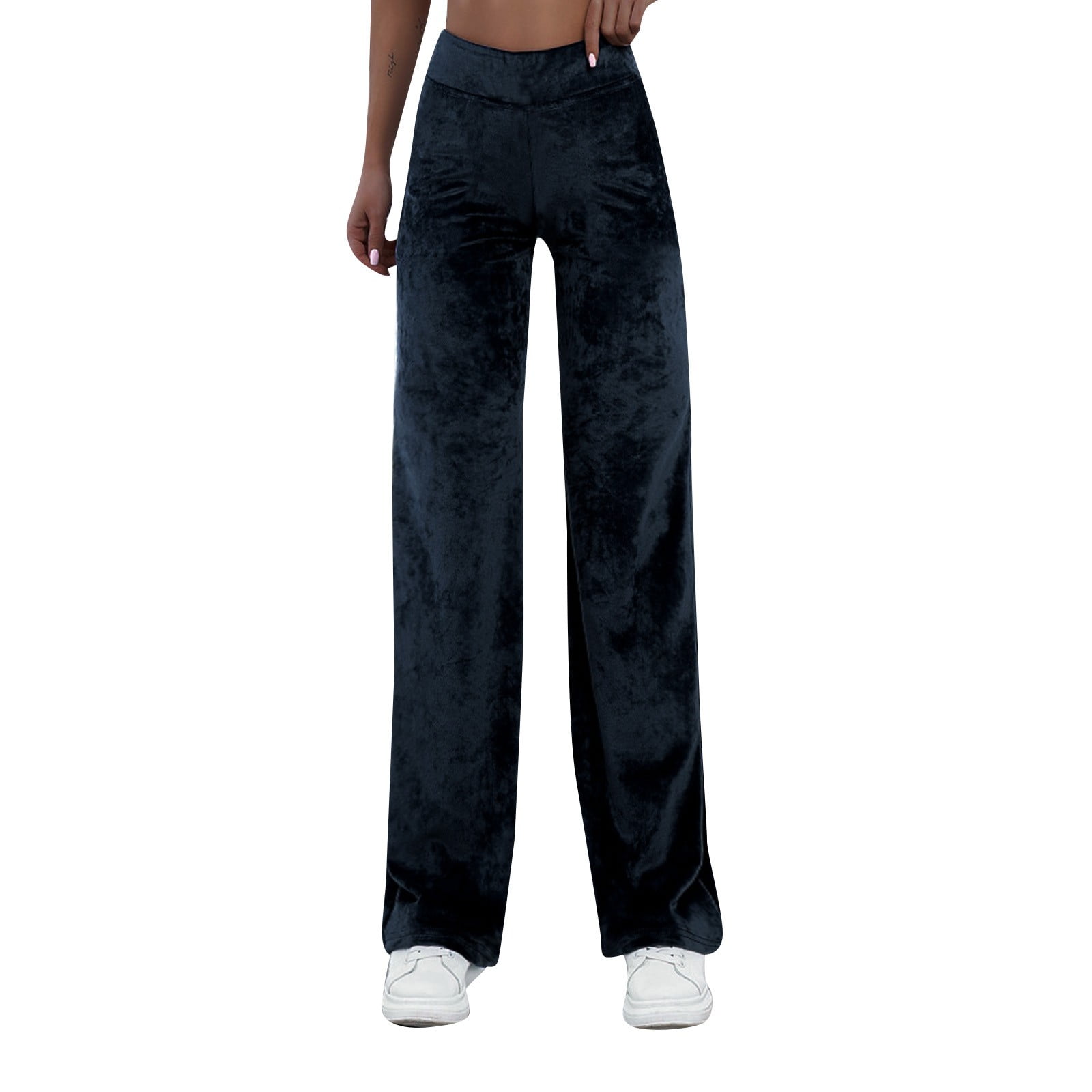 COTTON VELVET FLARE PANTS