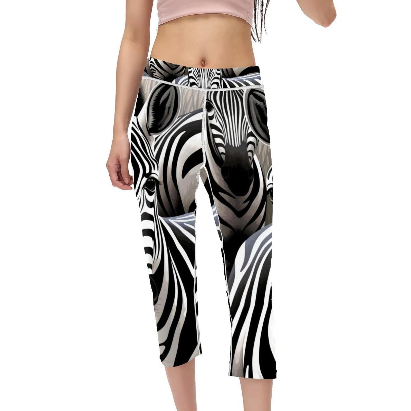 Women Pants High Waist Capris Printed Gym Leggings Compression Leggings