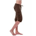 thumbnail image 1 of Women Pants Joggers Women Workout Out Leggings Stretch Waist Button Pocket Yoga Gym Loose Half Shorts Pants Tummy Control Workout Running Yoga Leggings For Women, 1 of 8