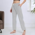 thumbnail image 1 of Women Pants Ladies Casual Pants Grey Pants for Women Loose Womens Pants Wide Legged Pants with Pockets Women Fall Pants, 1 of 5