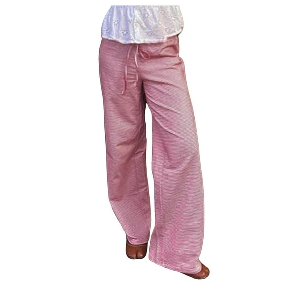 Women Pants Ladies Casual Pants Pink Pants Lounge Pants High Waisted Trousers with Pockets Womens Fall Pants